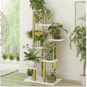 Metal stand plant